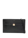 Totême Toteme Belted Leather Crossbody Bag In Black