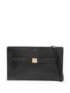 Totême Toteme Belted Leather Crossbody Bag In Black