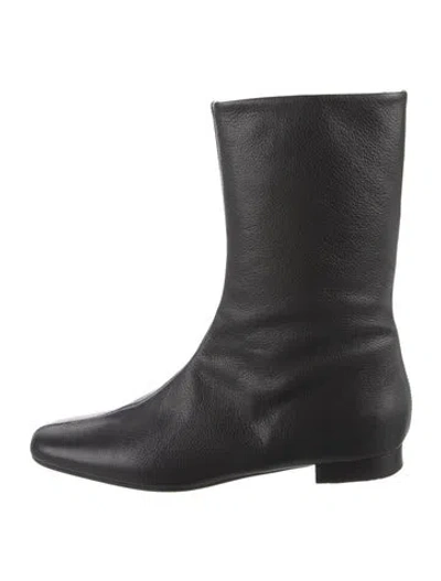 Pre-owned Totême Leather Moto Boots In Black