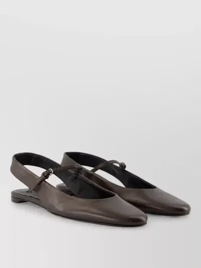 Totême Leather Mules In Brown