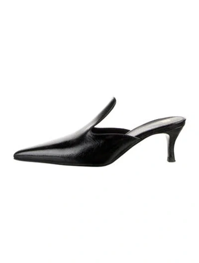 Pre-owned Totême Leather Mules In Black