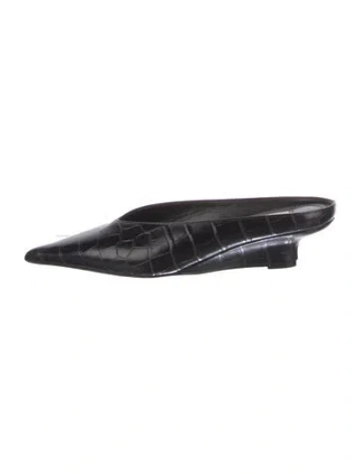 Pre-owned Totême Leather Mules In Black
