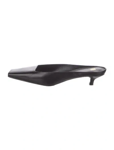 Pre-owned Totême Leather Mules In Black