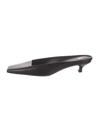 Pre-owned Totême Leather Mules In Black