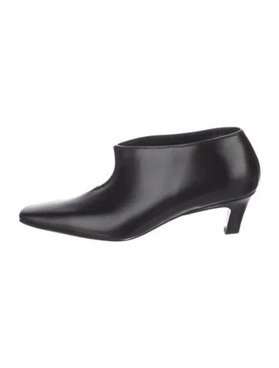 Pre-owned Totême Leather Mules In Black