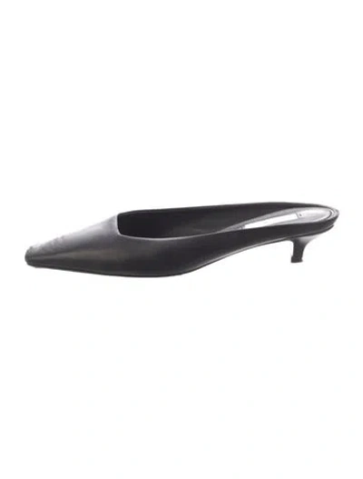 Pre-owned Totême Leather Mules In Black