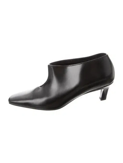 Pre-owned Totême Leather Mules In Black