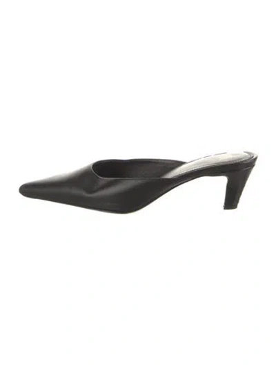 Pre-owned Totême Leather Mules In Black