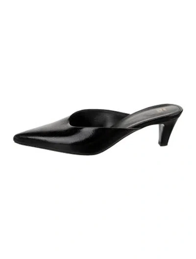 Pre-owned Totême Leather Mules In Black