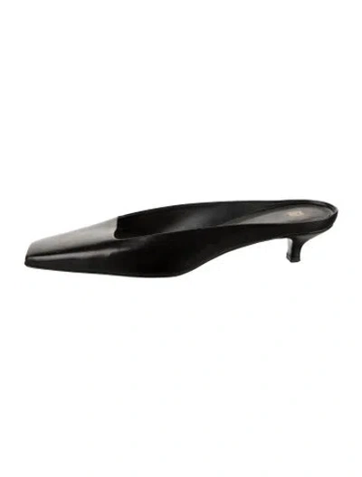 Pre-owned Totême Leather Mules In Black