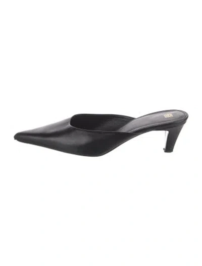 Pre-owned Totême Leather Mules In Black