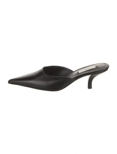 Pre-owned Totême Leather Mules In Black
