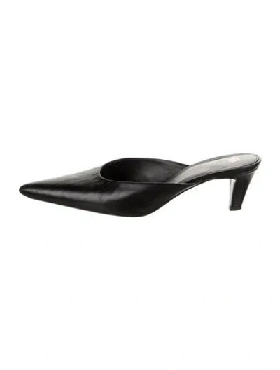 Pre-owned Totême Leather Mules In Black
