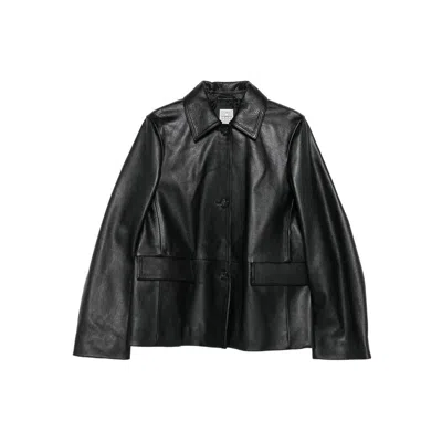 Totême Toteme Leather Outerwears In Black