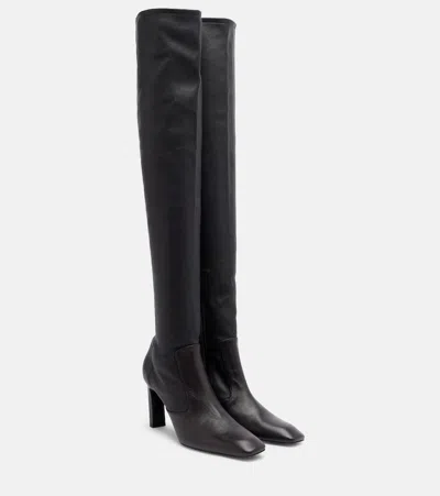 Totême Leather Over-the-knee Boots In Black
