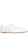 Totême Canvas And Leather Low-top Sneakers In White