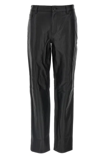 Totême Leather Pants In Black