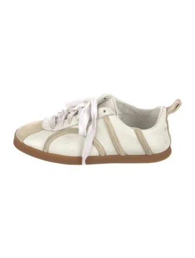 Pre-owned Totême Leather Printed Sneakers In Neutral