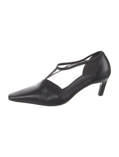 Pre-owned Totême Leather Pumps In Black/blue