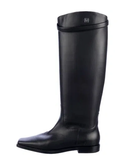 Pre-owned Totême Leather Riding Boots In Black