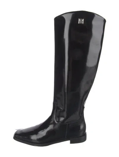 Pre-owned Totême Leather Riding Boots In Black