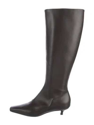 Pre-owned Totême Leather Riding Boots In Brown