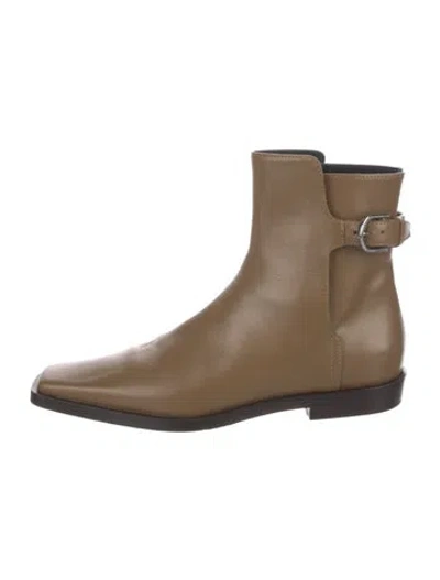 Pre-owned Totême Leather Riding Boots In Brown