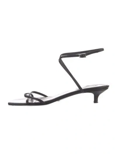Pre-owned Totême Leather Sandals In Black