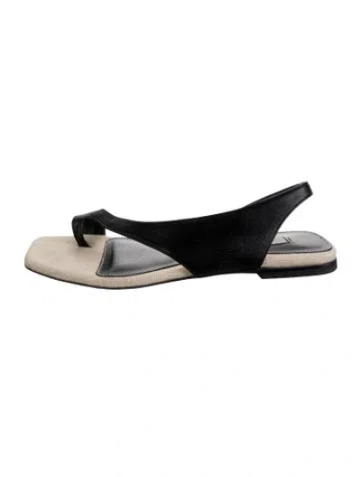 Pre-owned Totême Leather Sandals In Black