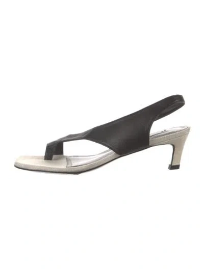 Pre-owned Totême Leather Sandals In Black