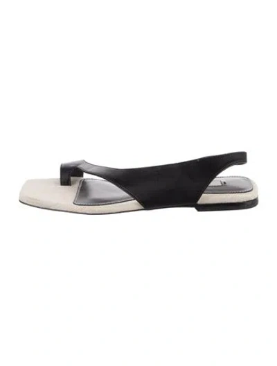 Pre-owned Totême Leather Sandals In Black