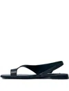 Totême Toteme Leather Sandals In Black