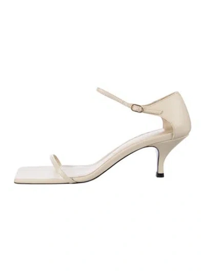 Pre-owned Totême Leather Sandals In White