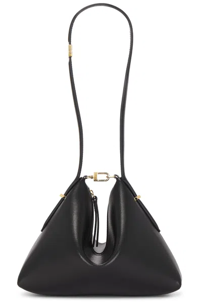 Totême Leather Scoop Wristlet Bag In Black