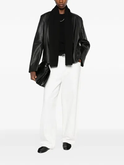 Totême Leather Shawl-lapel Jacket In Animal Print