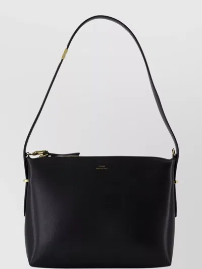 Totême Leather Shoulder Bag In Black