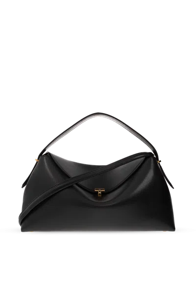 Totême Toteme Leather Shoulder Bag In Black