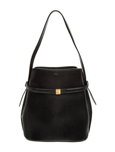 Pre-owned Totême Leather Shoulder Bag In Black