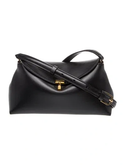 Pre-owned Totême Leather Shoulder Bag In Black