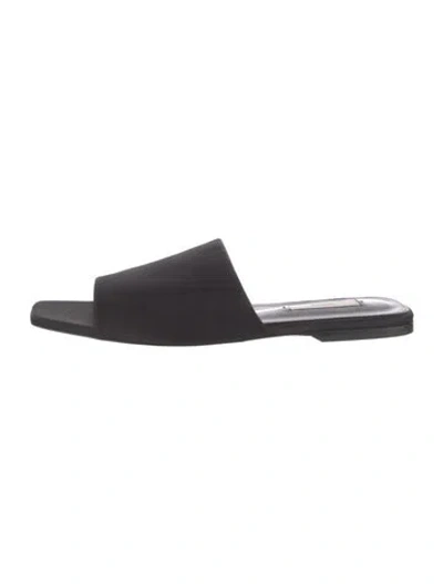 Pre-owned Totême Leather Slides In Black