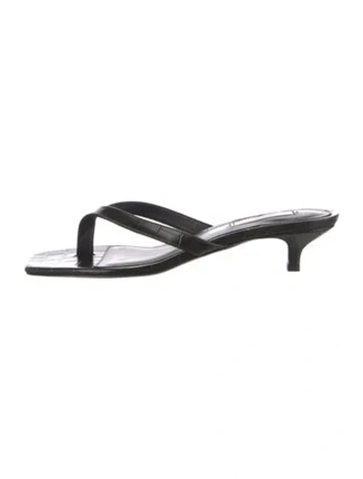 Pre-owned Totême Leather Slides In Green