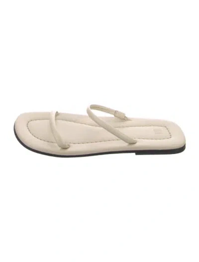 Pre-owned Totême Leather Slides In Neutral