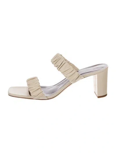 Pre-owned Totême Leather Slides In Neutral