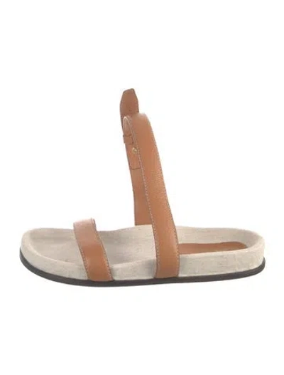 Pre-owned Totême Leather Slides In Neutrals