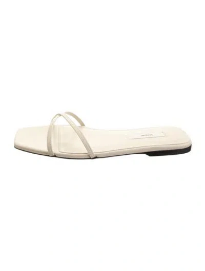 Pre-owned Totême Leather Slides In Neutrals