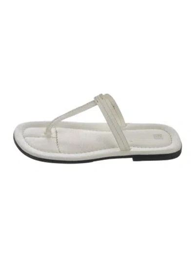 Pre-owned Totême Leather Slides In White