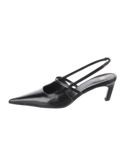 Pre-owned Totême Leather Slingback Pumps In Black