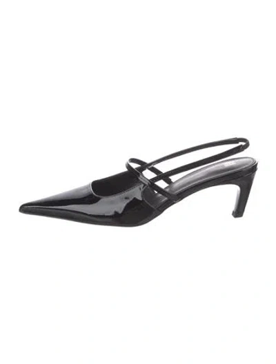 Pre-owned Totême Leather Slingback Pumps In Black