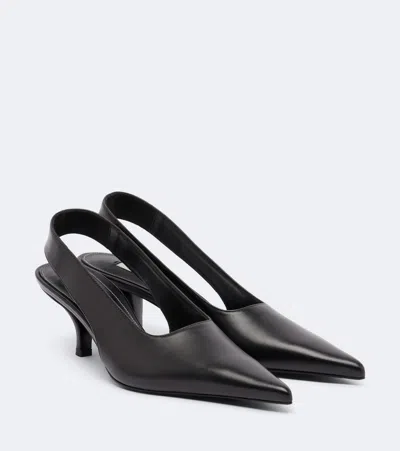 Totême Toteme Classic Leather Slingback Pump In Animal Print