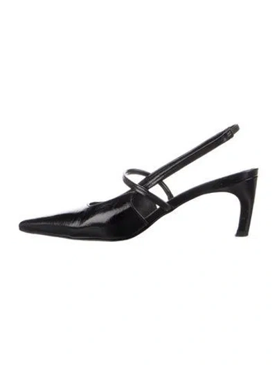 Pre-owned Totême Leather Slingback Pumps In Blue
